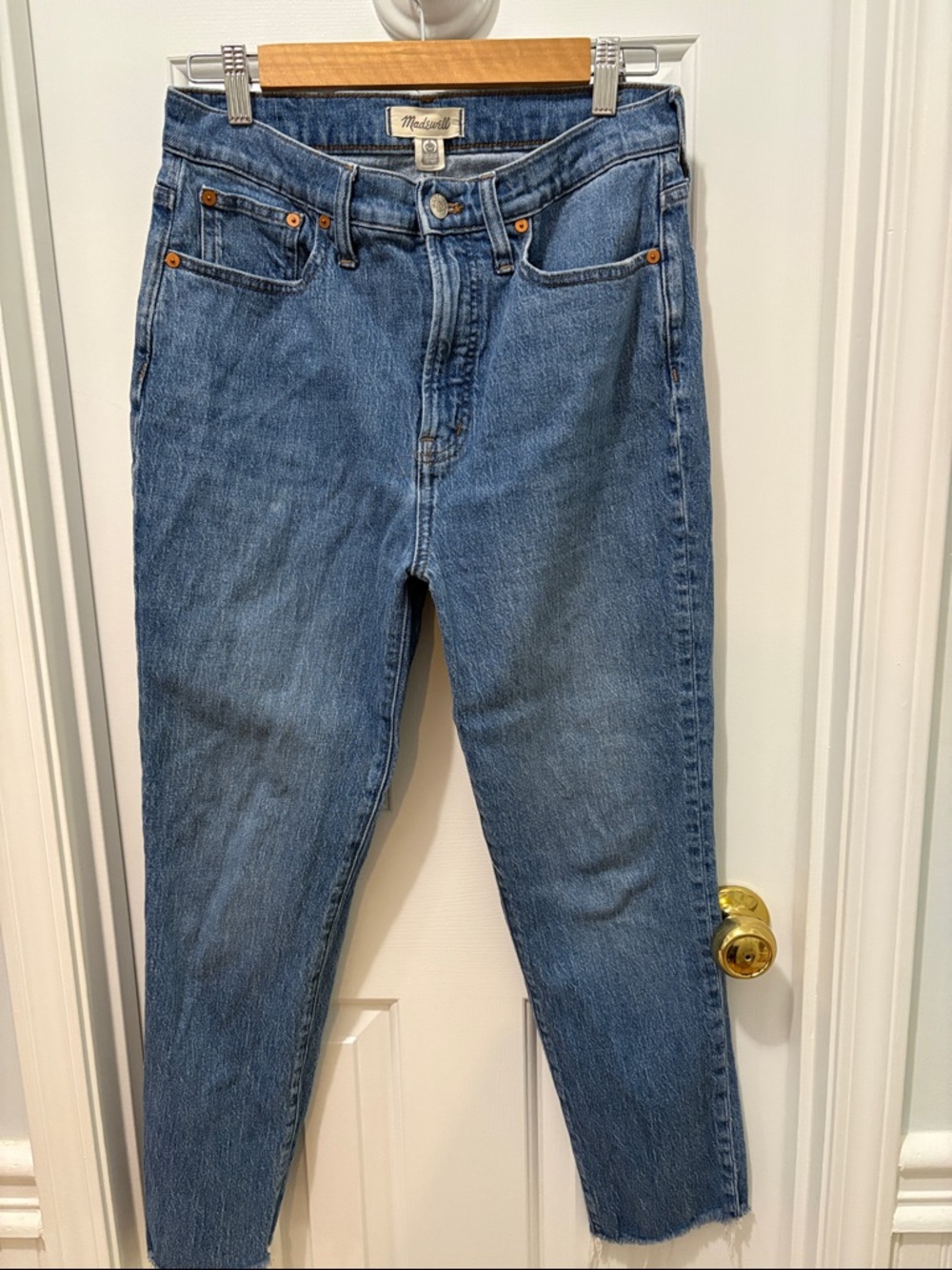 Madewell The Perfect Vintage High-Rise Jeans raw hem 28
